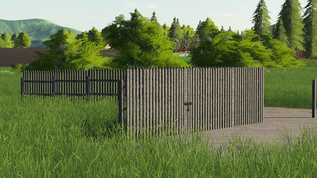 Barrières et portail en bois