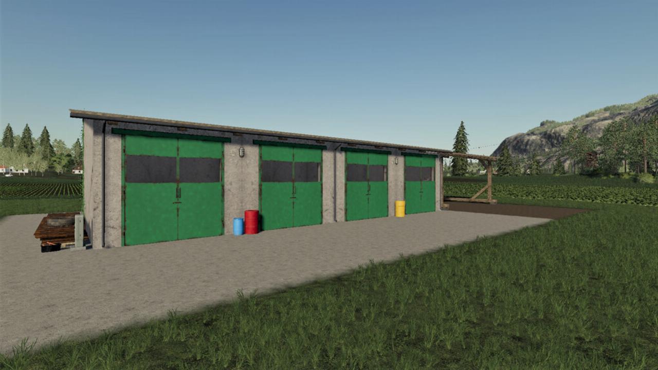 Werkstatt mit Maschinenlagerung