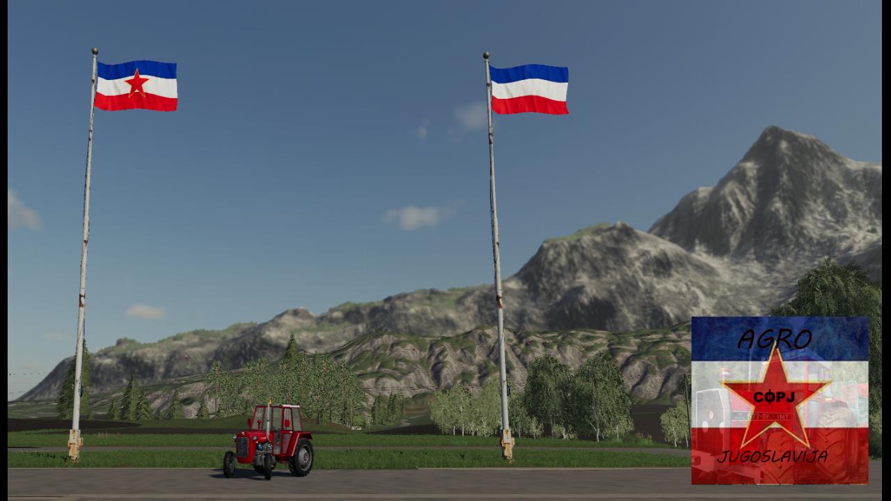 Flaggenpaket für Jugoslawien und Serbien