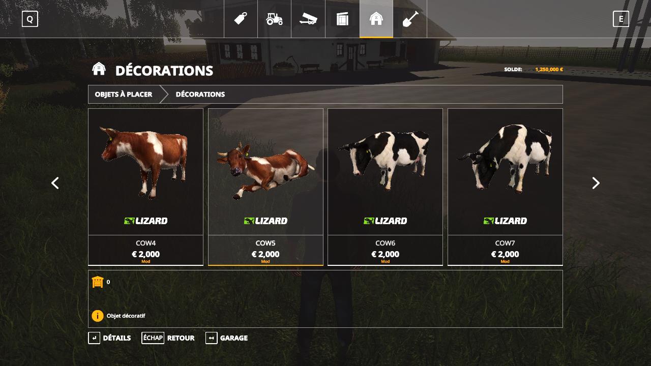 Gefälschte platzierbare Kühe