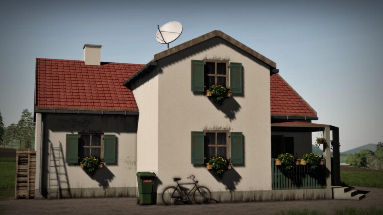 Maison avec tuiles