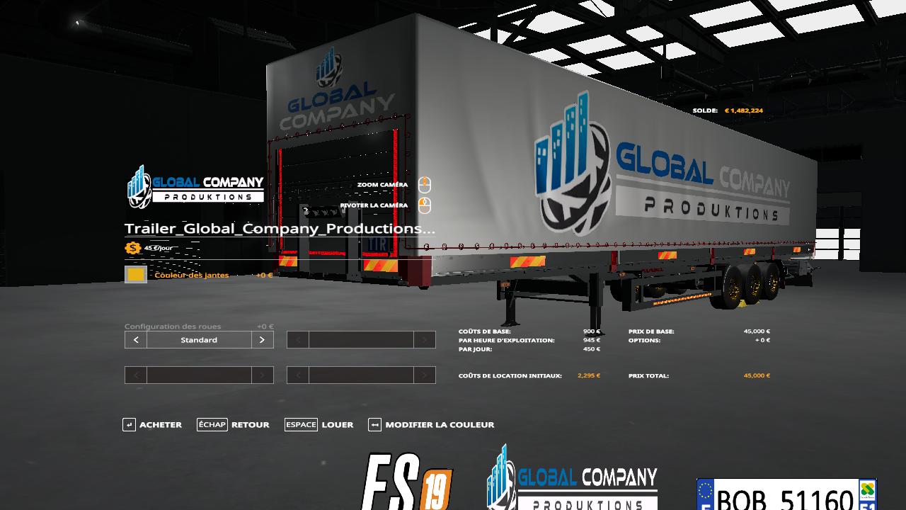 Pack remorques Global Company