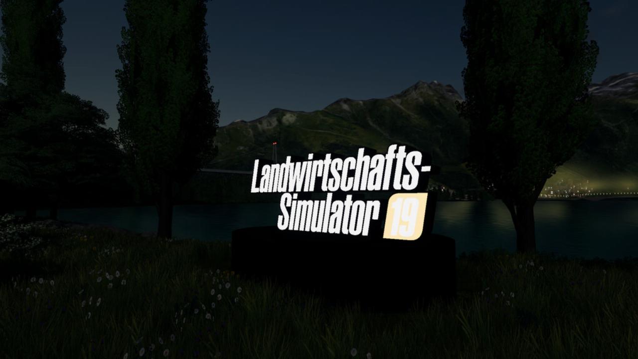 Leuchtende 3d FS19-Logos