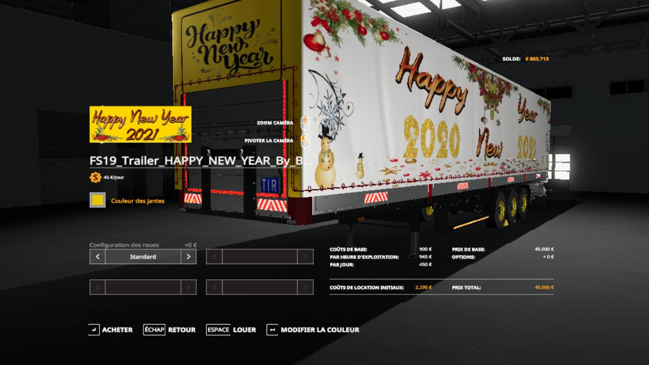 Happy New Year semi-trailer