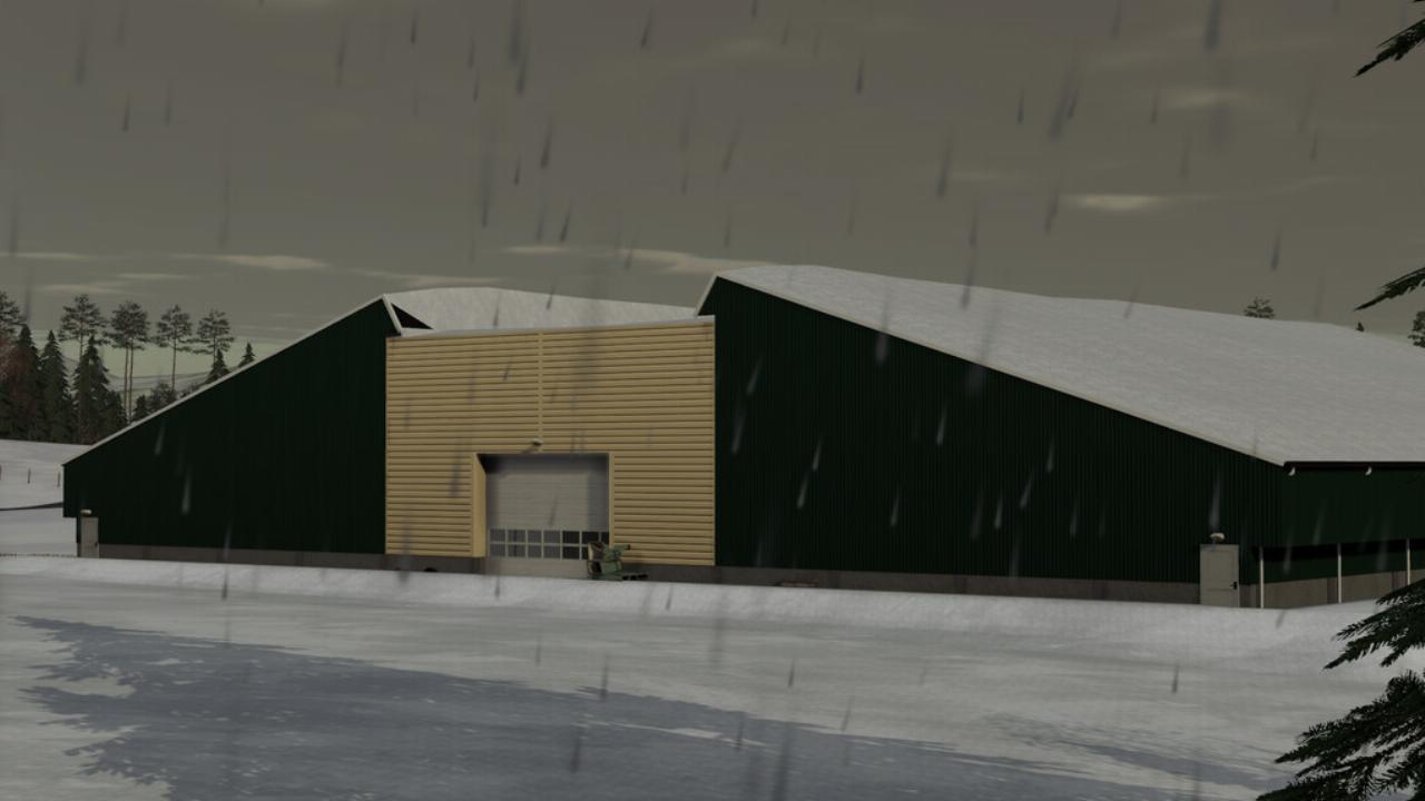 Grand hangar à machines