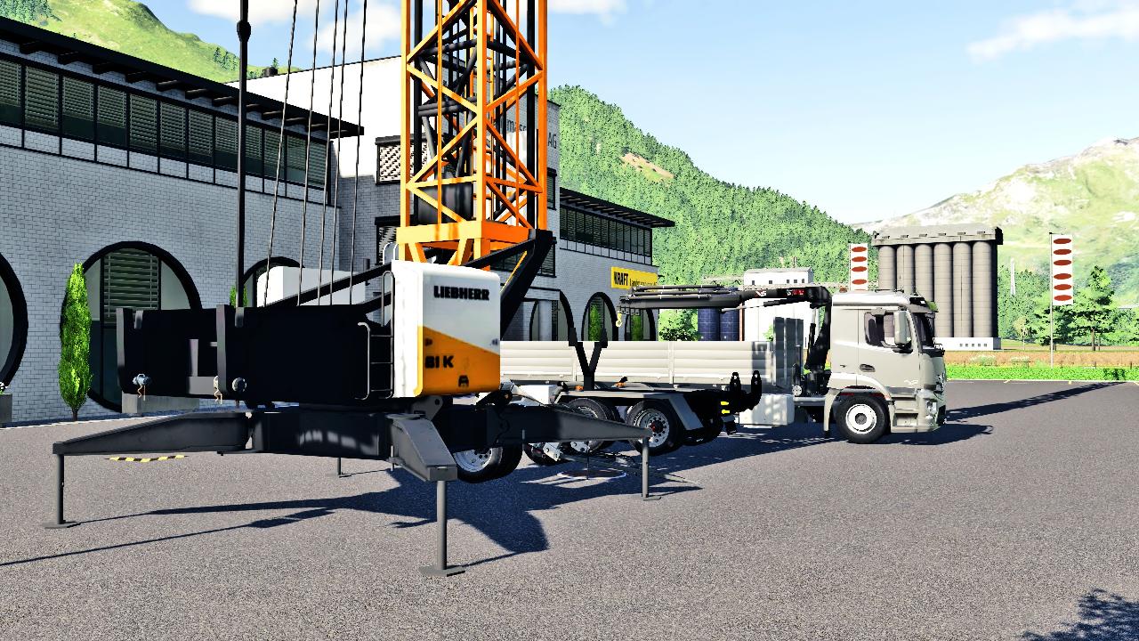 Liebherr 81K + Mercedes Antos crane