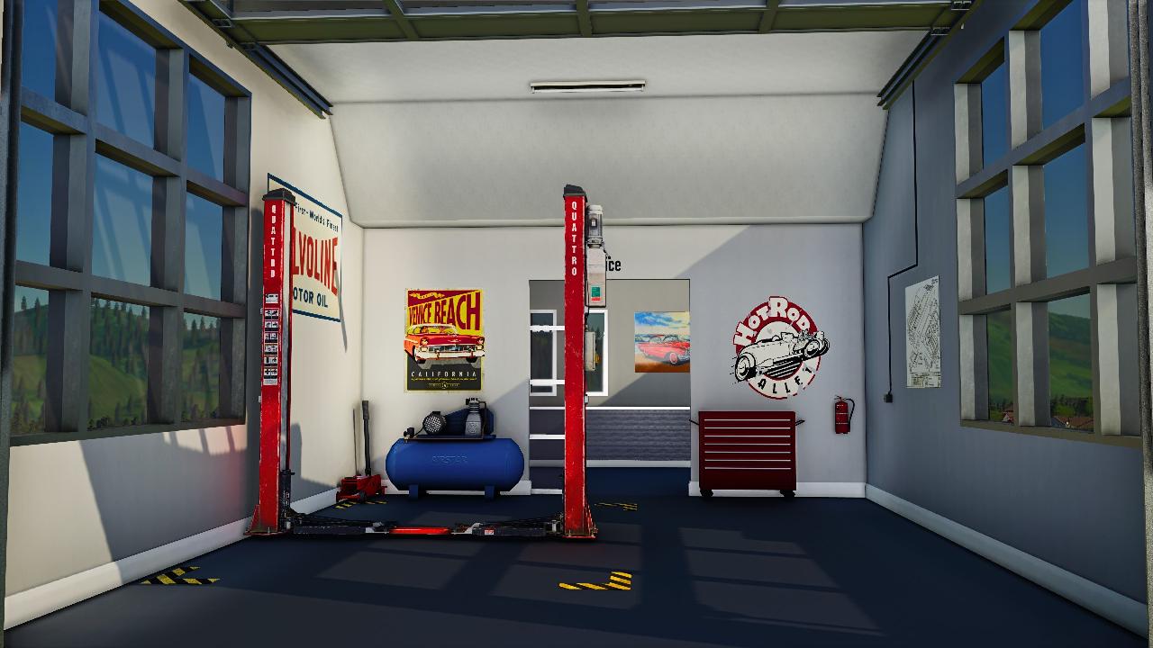 Garage moderne avec atelier