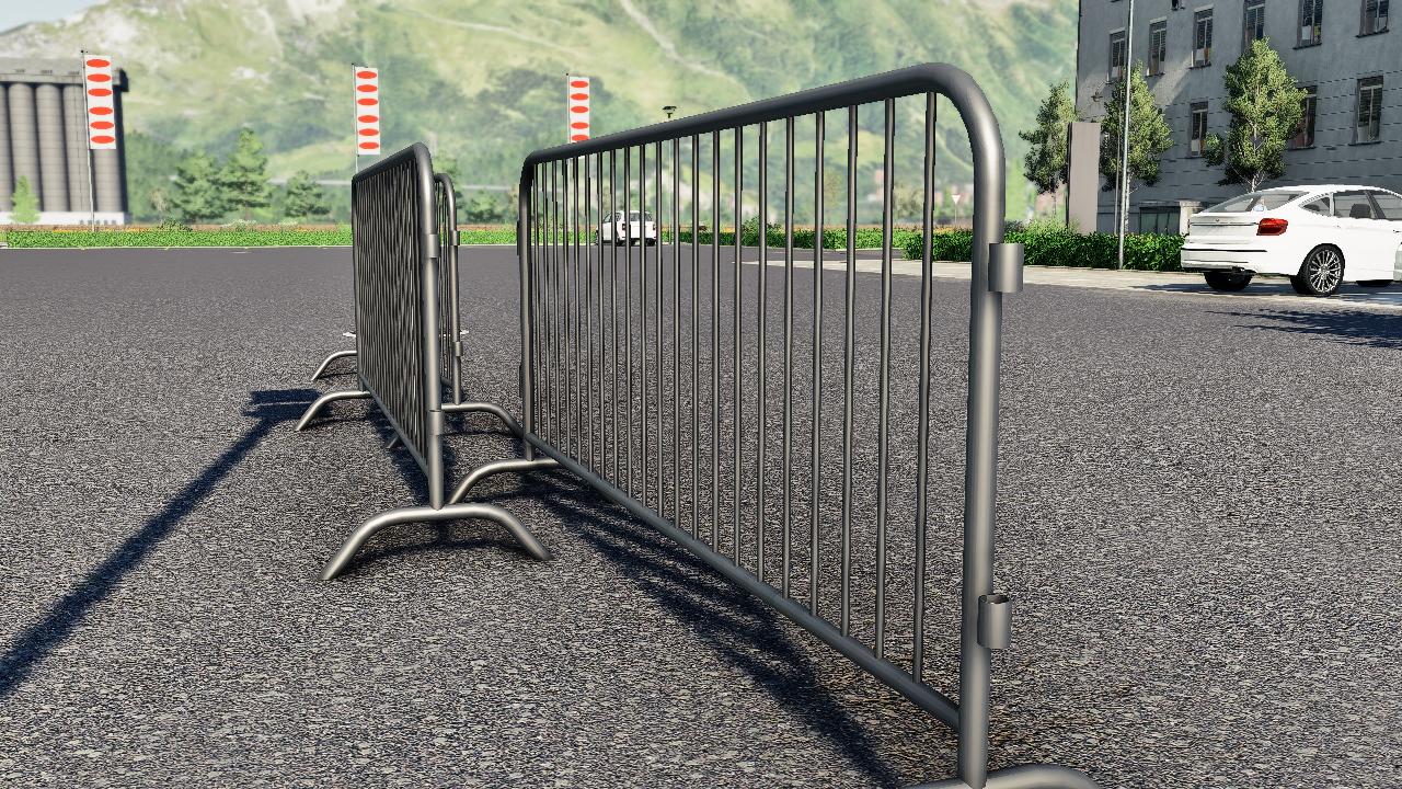 Movable fairground barrier