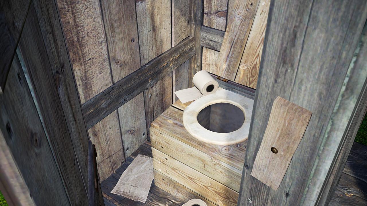Toilet at the bottom of the garden