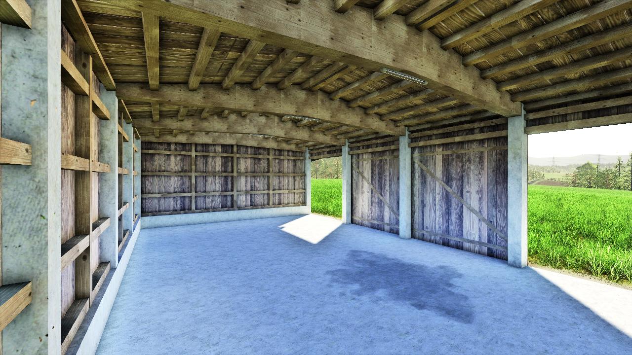 Holzschuppen mit Türen