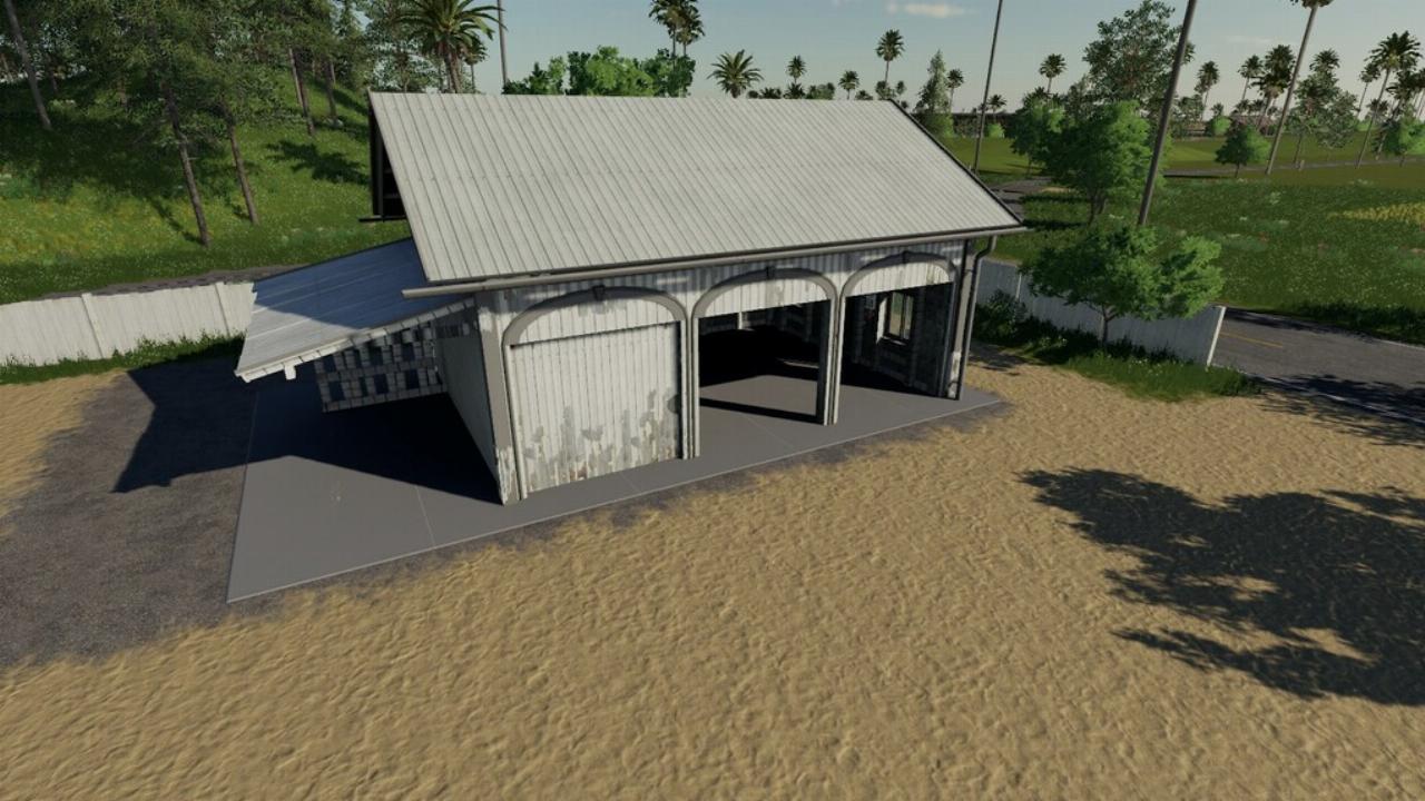 Farmhouse Garage With Working Doors And Light