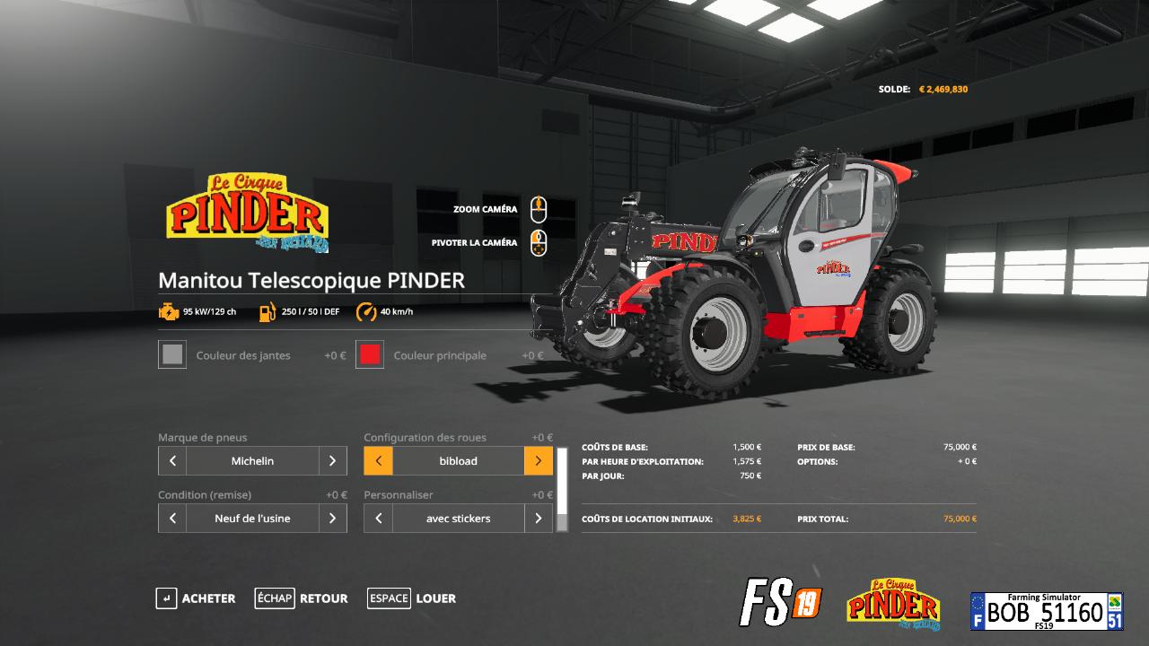 Pack Manitou PINDER