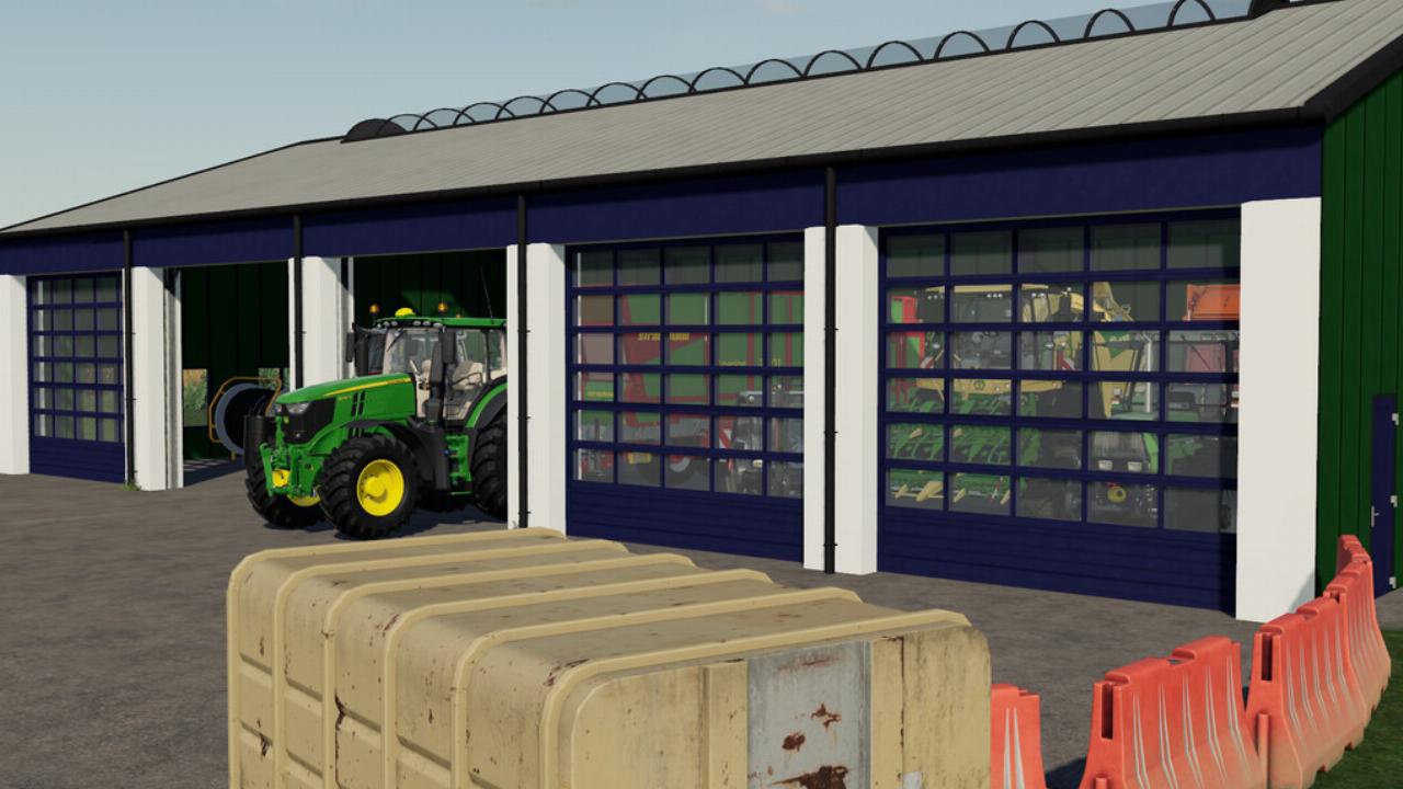 Hangar pour véhicules agricoles
