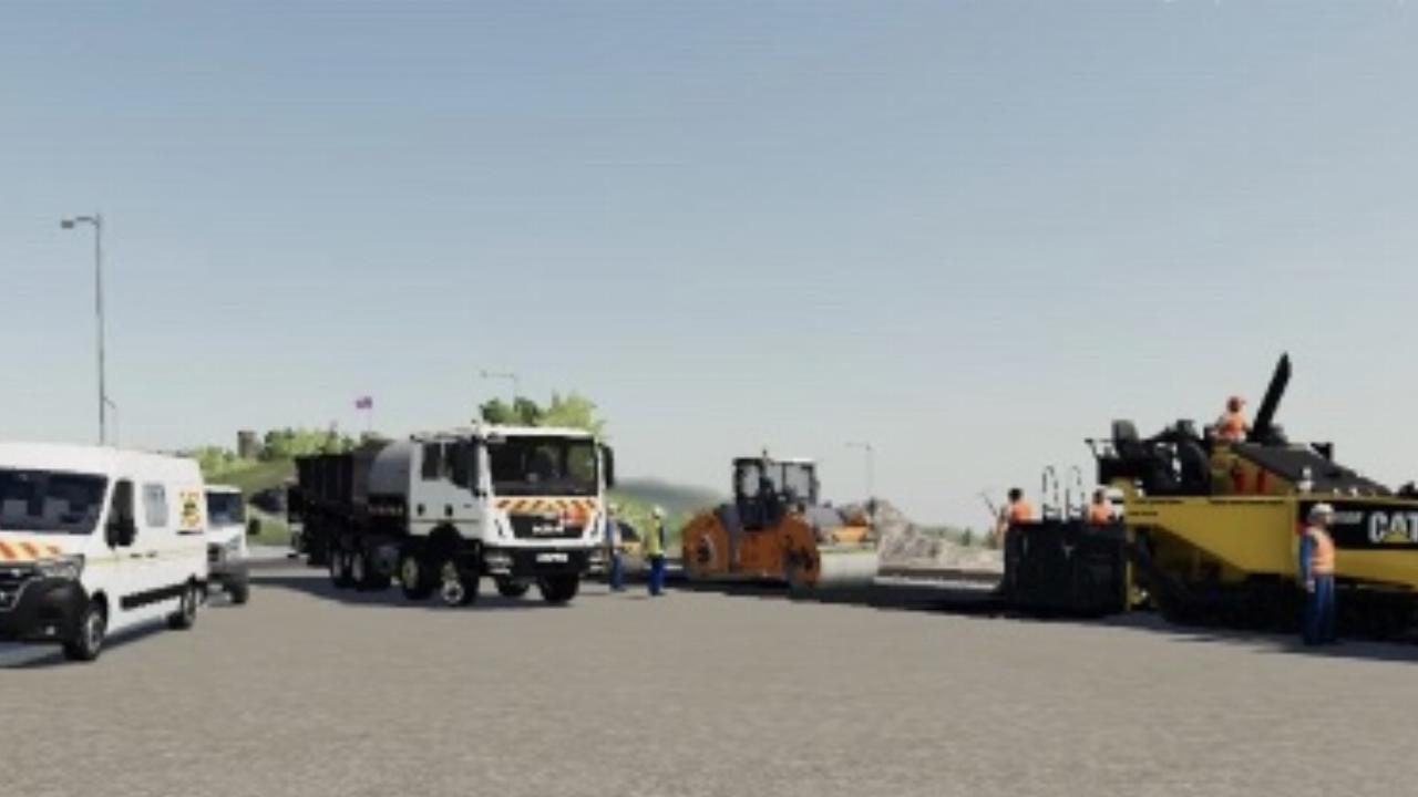 Man gravel truck