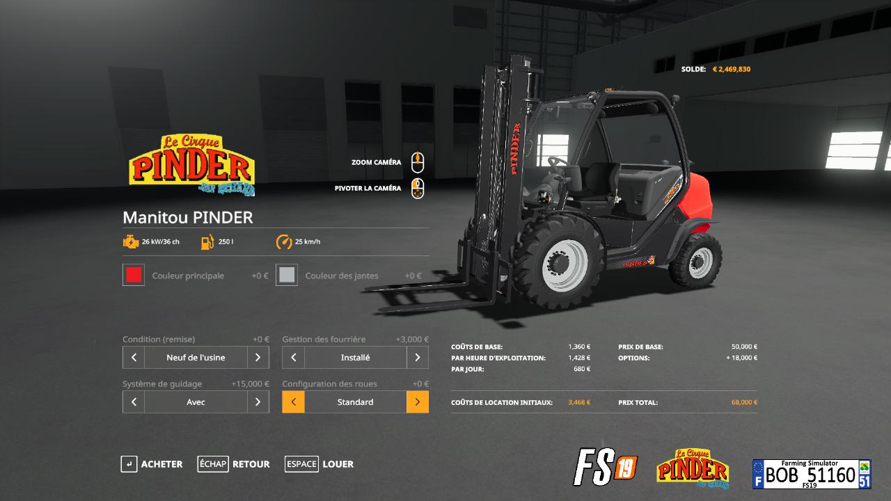 Pack Manitou PINDER