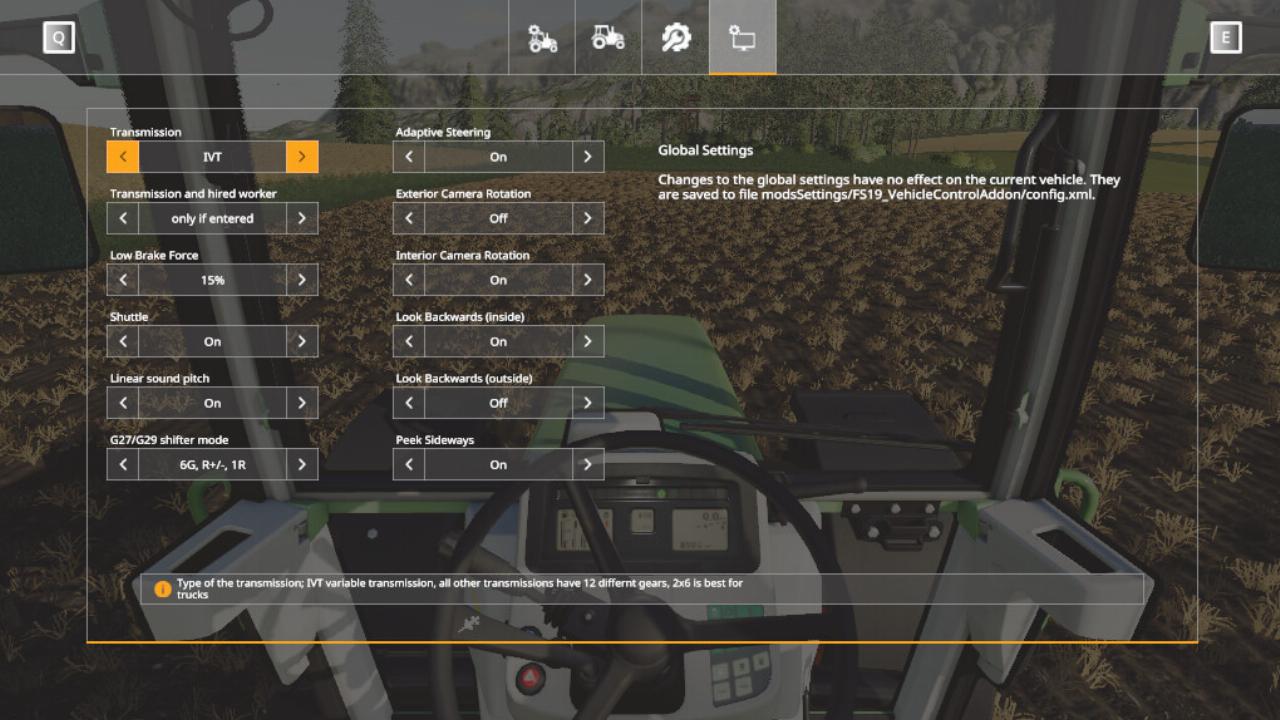 Vehicle Control Addon