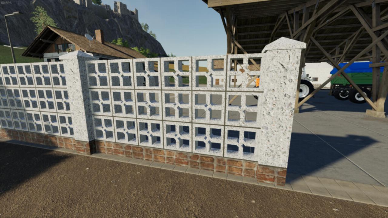 Pack de clôture en briques de béton