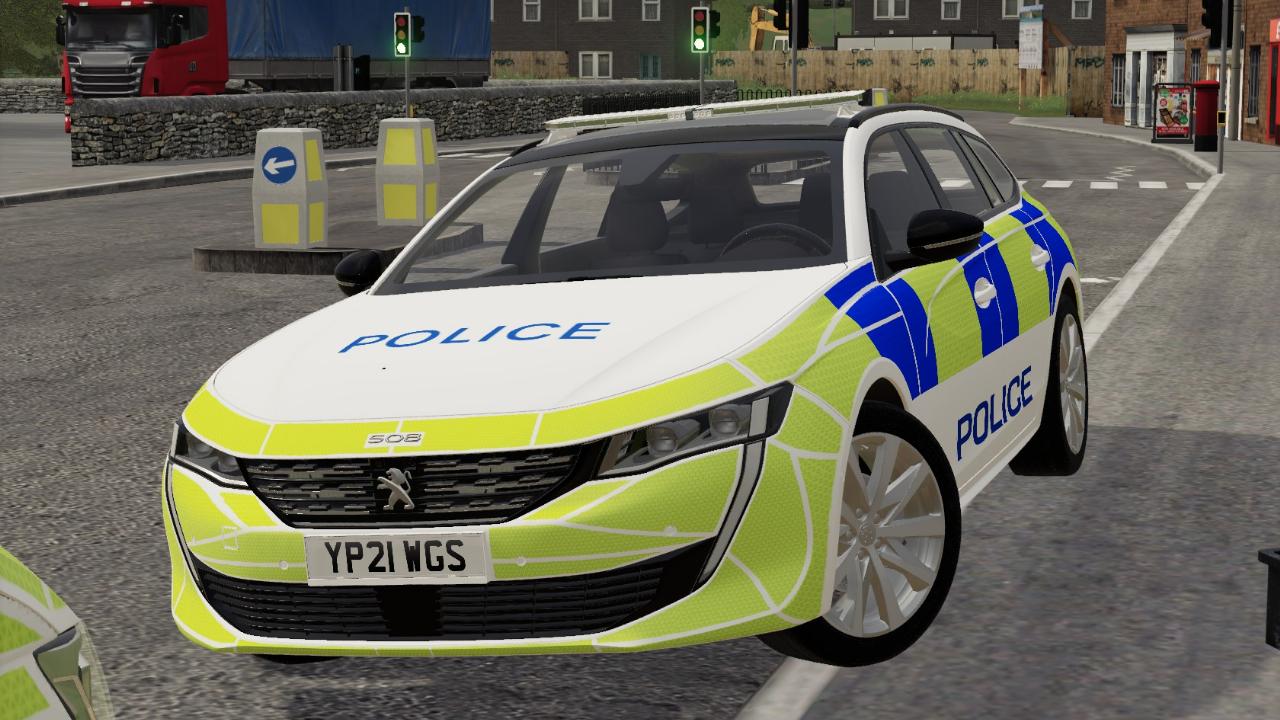 Neue britische Polizei Peugeot Haut