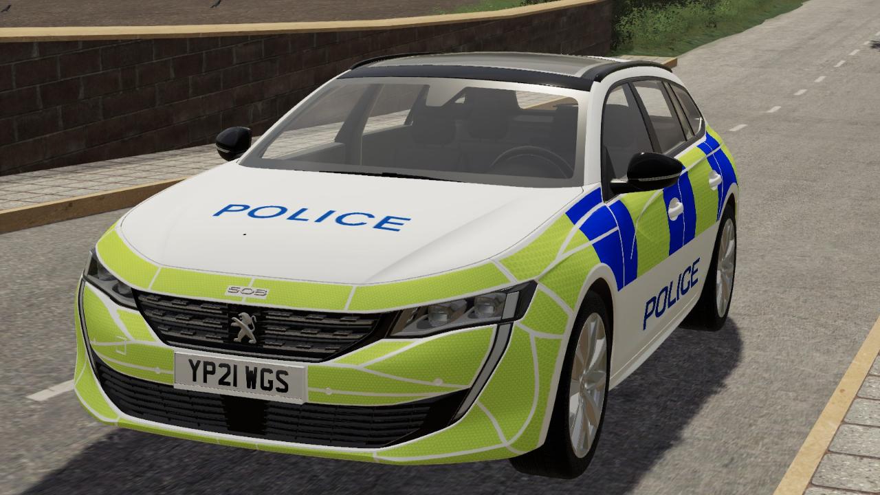 Neue britische Polizei Peugeot Haut