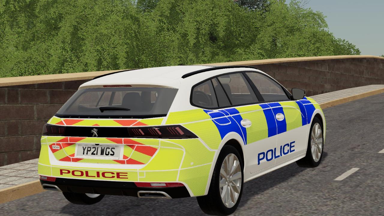 Neue britische Polizei Peugeot Haut