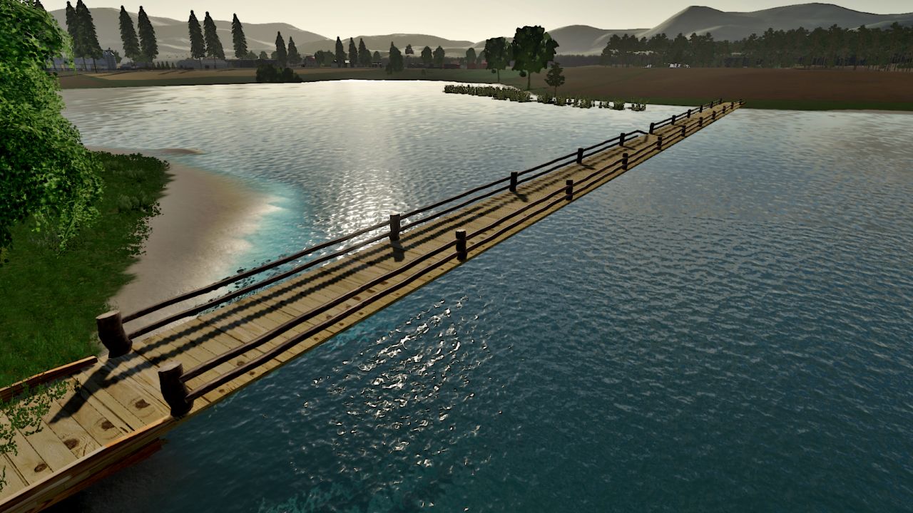 A small wooden bridge