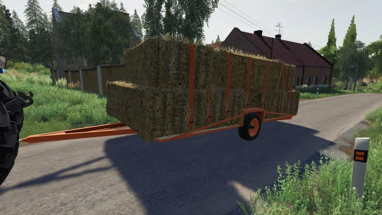 Bale flatbed trailer