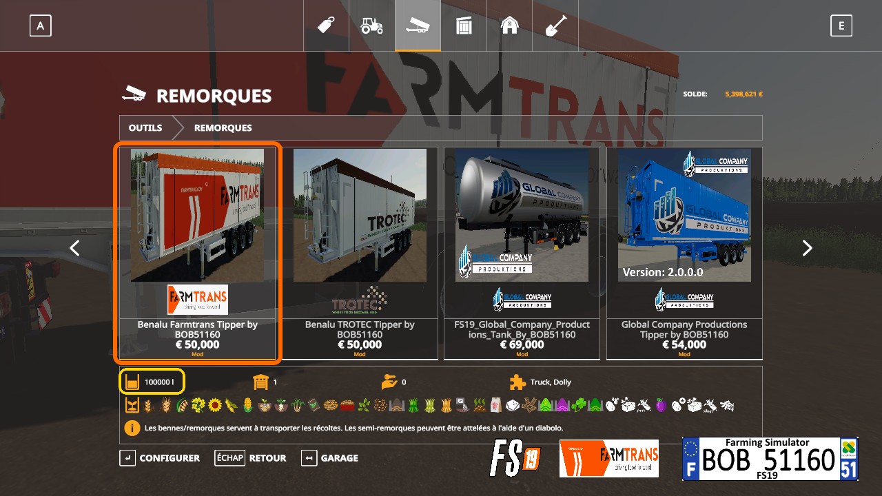 Benalu Farmtrans Tipper