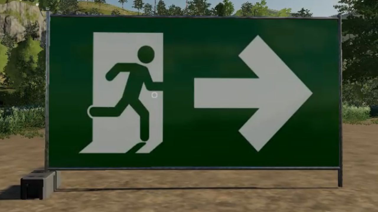 Emergency exit fence
