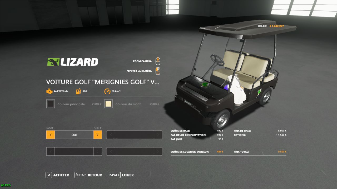 Carrito de Golf - "Mérignas Golf Country Club"