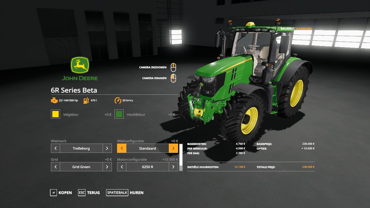 John Deere 6230r-6250r