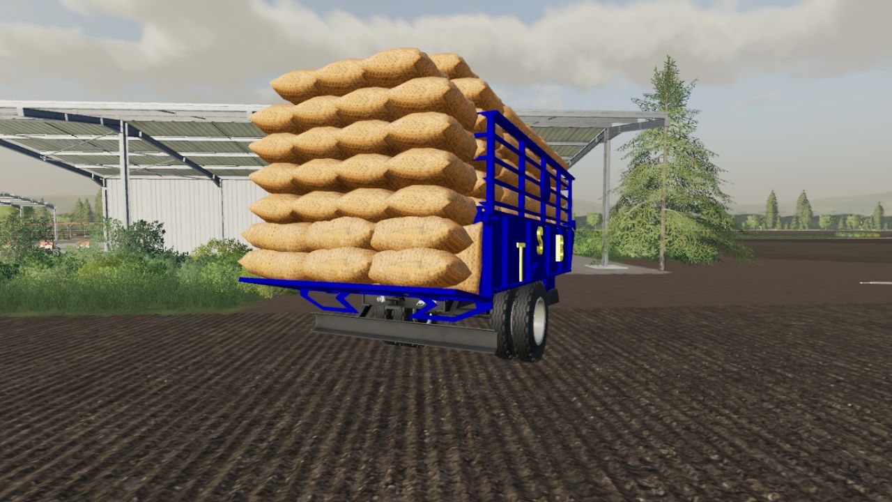 Trailer with Potato Bags
