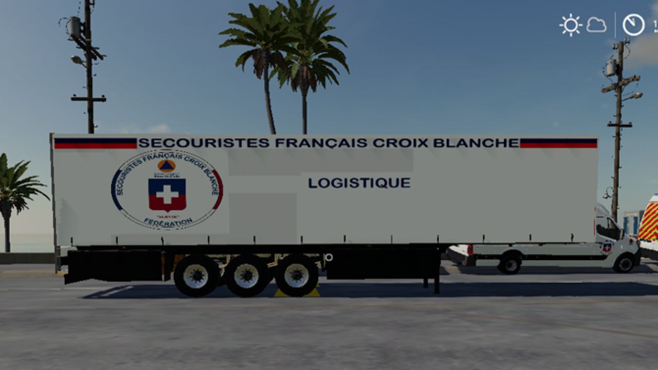 Remorque Logistique Féderation Croix Blanche