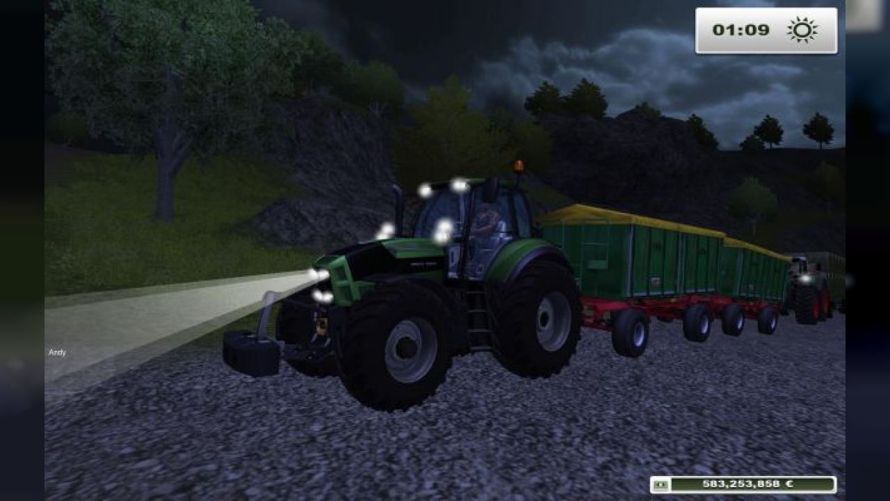 Deutz TTV with trailers
