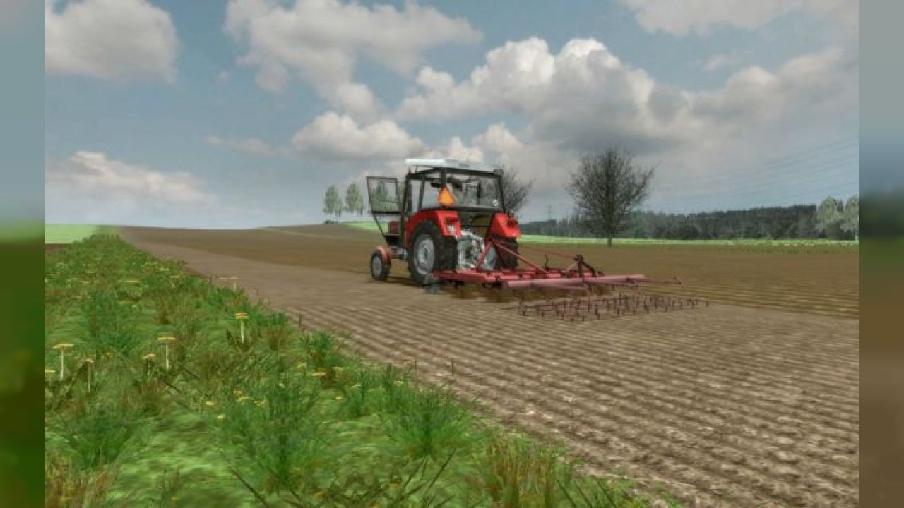 Grubber and harrow