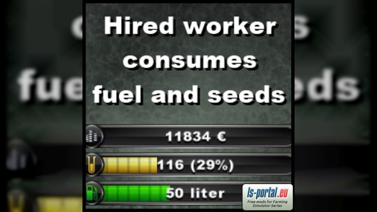 Hired Worker Consumes Fuel and Seeds