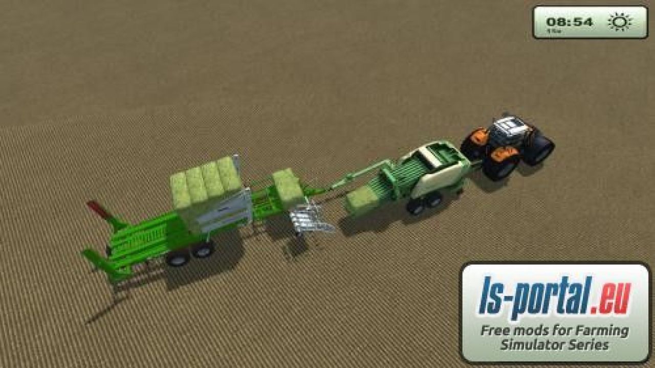 Krone BigPack 1290 v2 with attacher