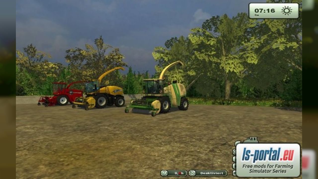 New Holland 300 FP and Case PU 380