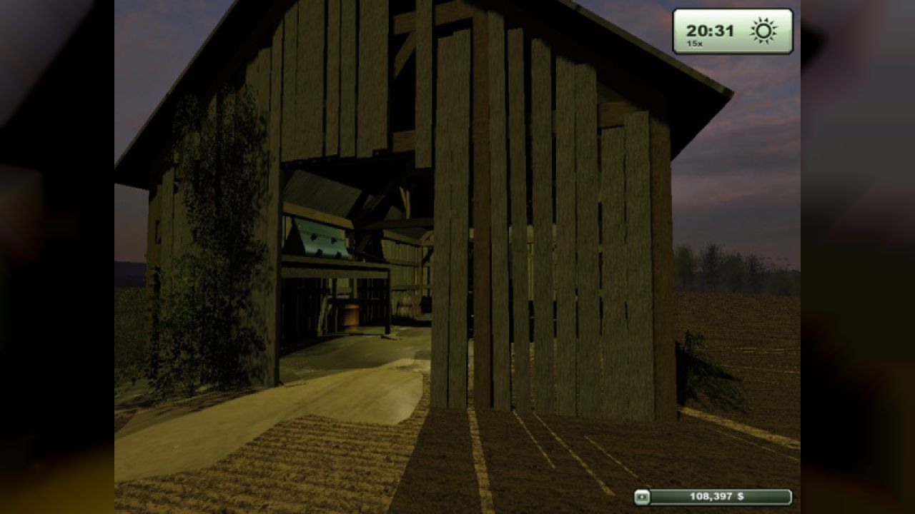 Old Barn with Lighting