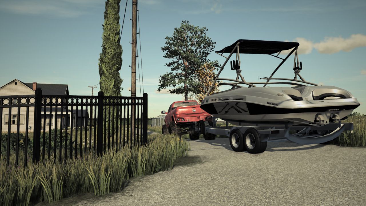 212X Yamaha Fischerboot und Anhänger