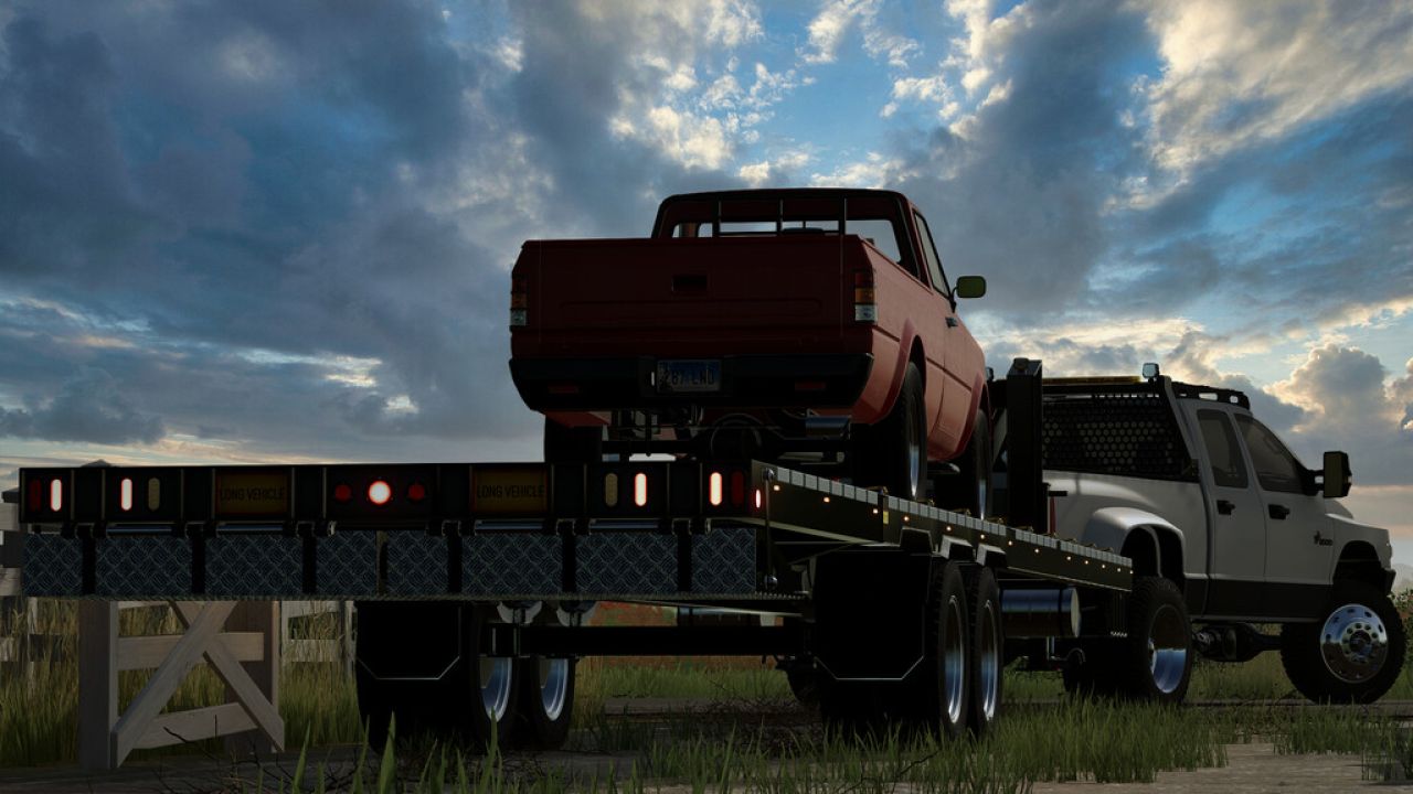 50Ft Schwanenhals Transportanhänger LS22 - KingMods