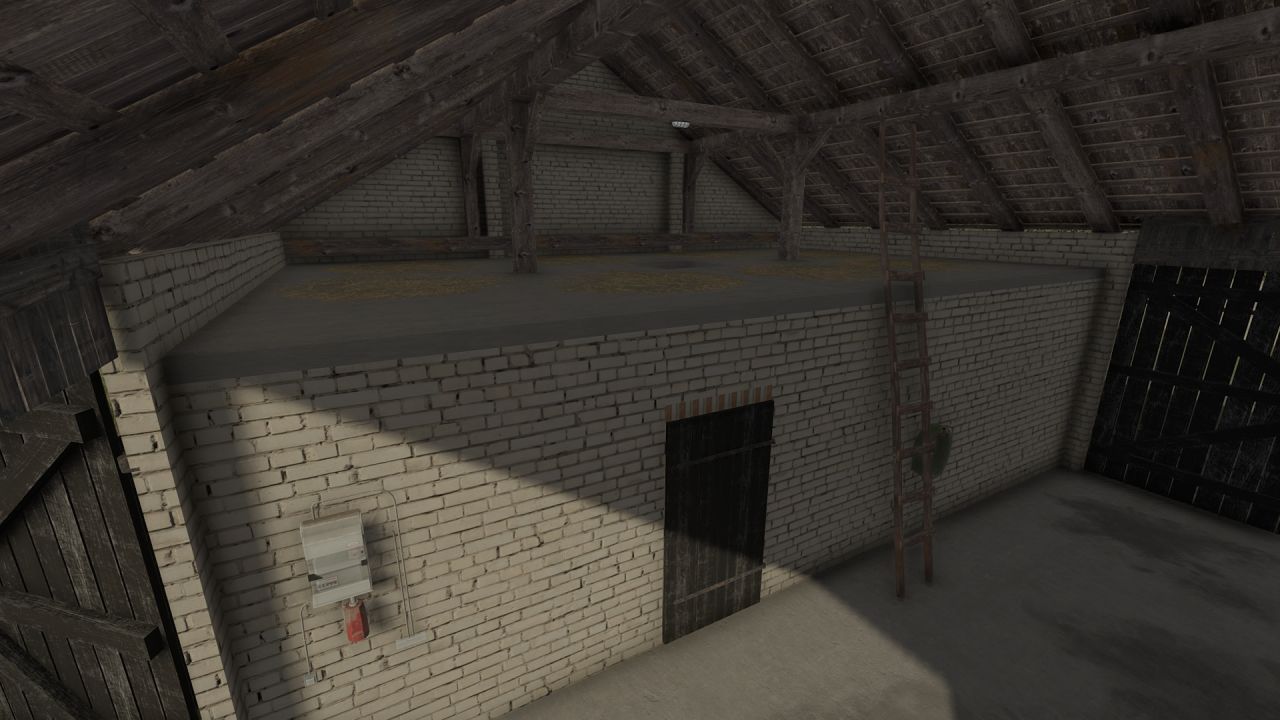 A small barn and cowshed