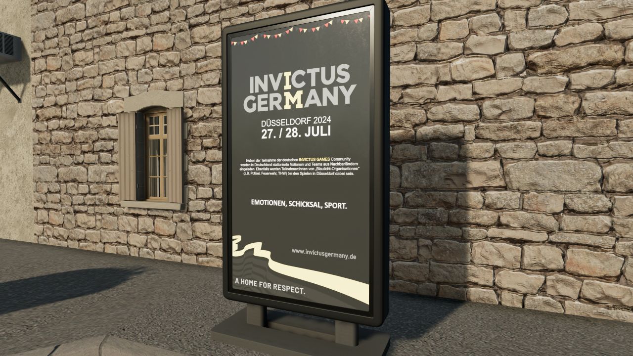 Panneau publicitaire "INVICTUS GERMANY"