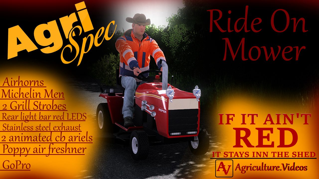 Agri Spec Ride On Mower Edit
