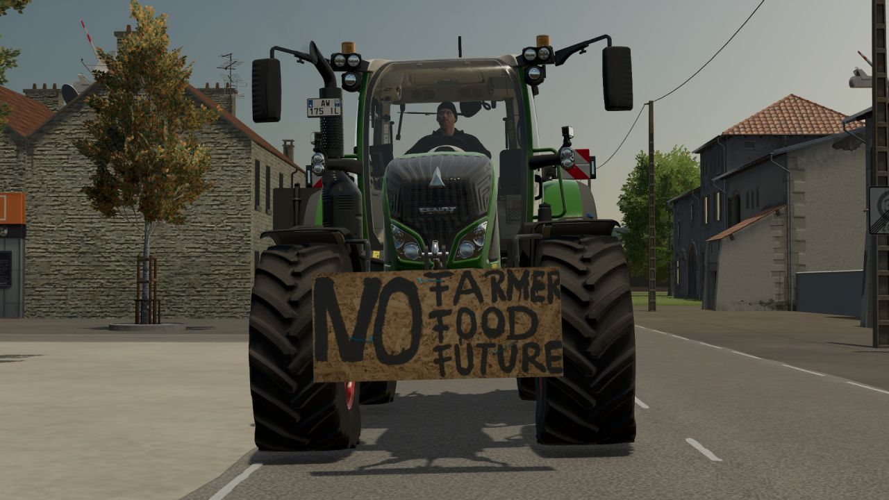 Panneaux poids manifestation agricole