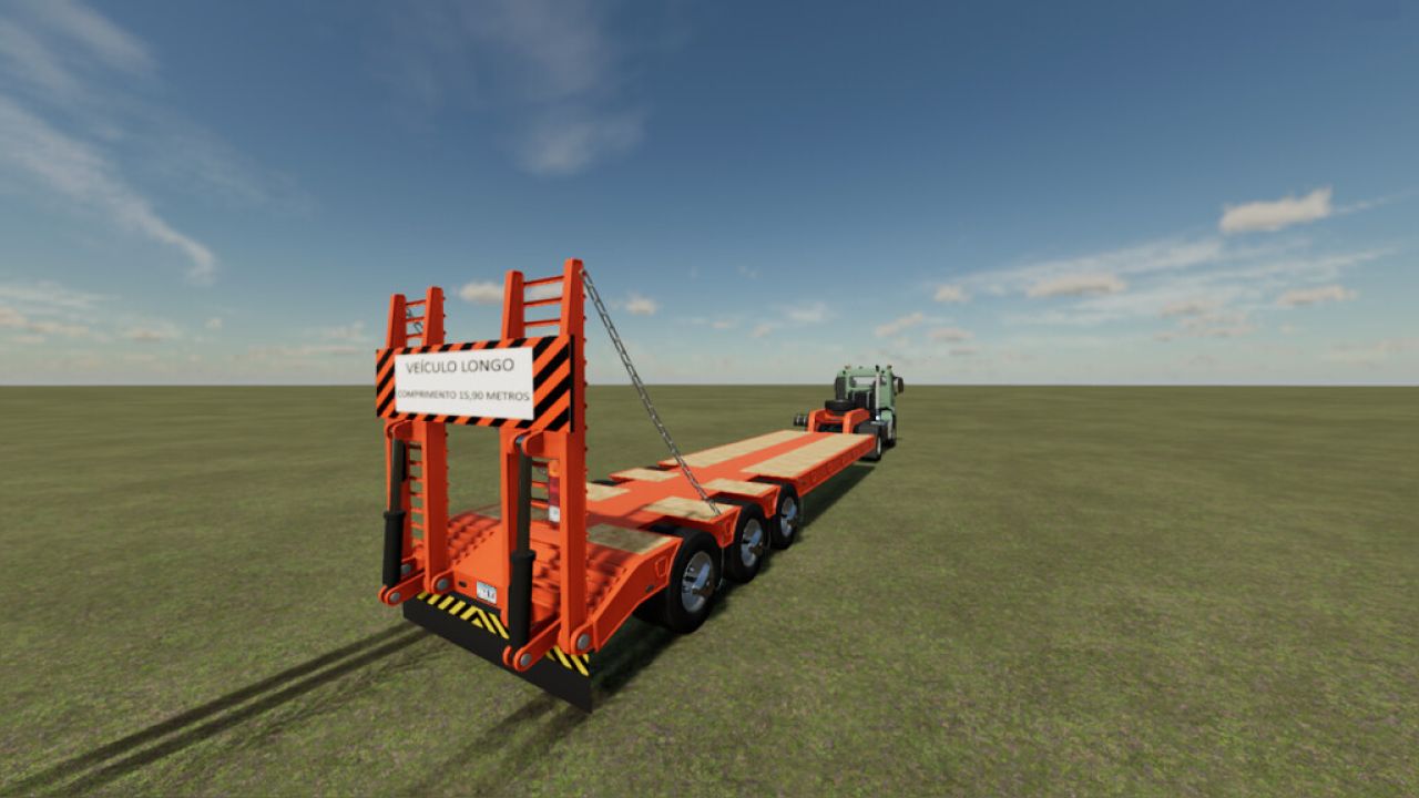 Camión de plataforma baja agrícola
