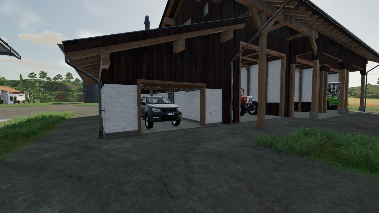 Garage della fattoria alpina