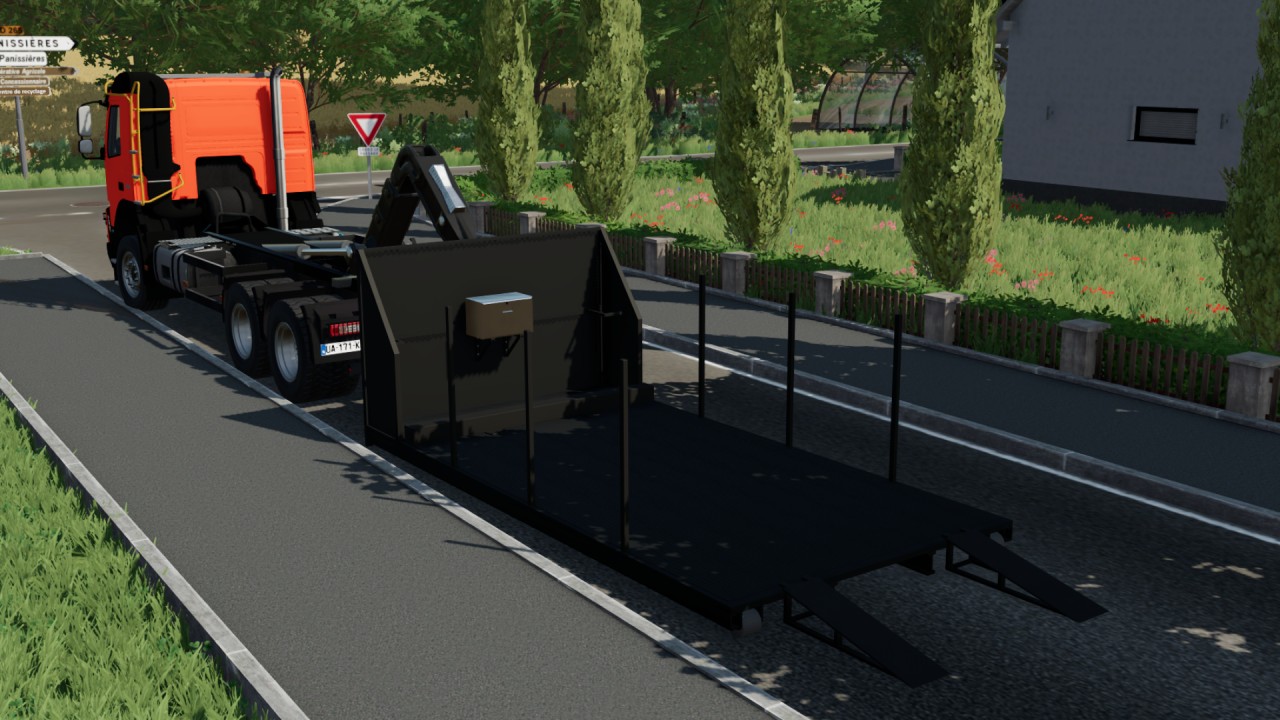 Ampliroll flatbed trailer