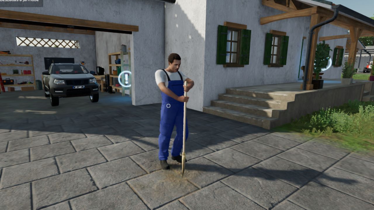 Animated Man with a broom
