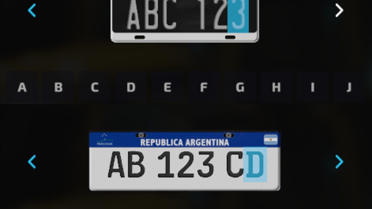Targhe argentine 1994/2016