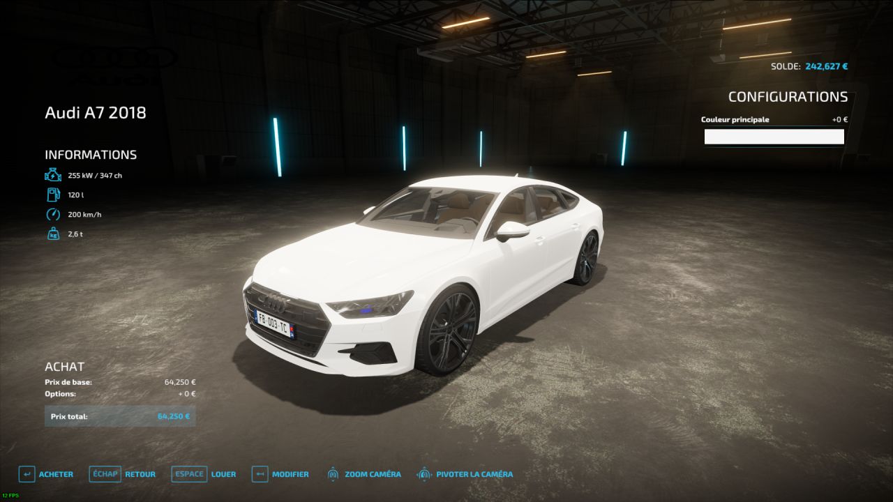 Audi A7 2018 - Modifica versione FR
